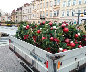 Świąteczna choinka już na rzeszowskim Rynku! Trwa montaż świątecznych ozdób [GALERIA]
