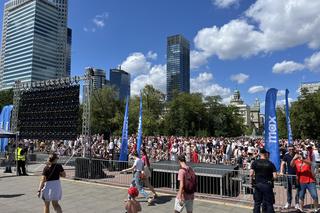 Polska - Francja, finał siatkówki, mecz o złoto. Strefa kibica w Warszawie [ZDJĘCIA]