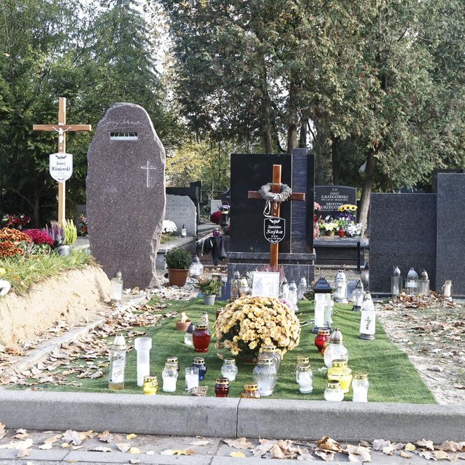 Tak wyglądają groby Zapasiewicza, Tyma, Kołaczkowskiej, Stoparczyk