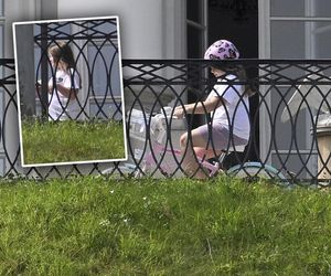Kasia Nawrocka czuje się już w Belwederze jak u siebie! Przemieszcza się na rowerku!