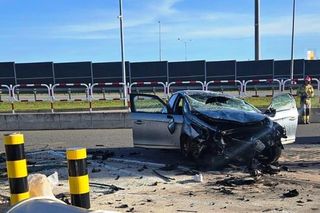 Wypadek na S7. Kierowca trafił do szpitala