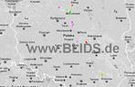 Burze w Polsce 6.07.2012 - MAPKA z godz. 12.15-14.15