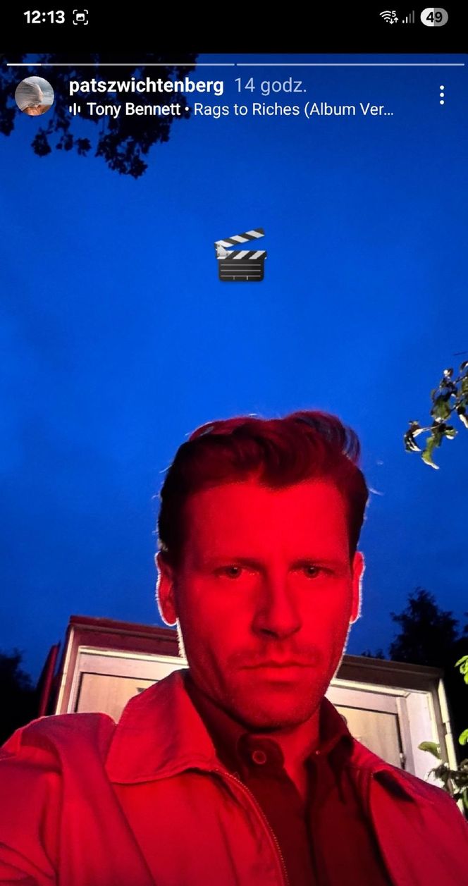 M jak miłość nowy sezon. Adam Karski (Patryk Szwichtenberg) na planie