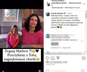 Joanna Koroniewska i Maciej Dowbor śmieszkują po śmierci Mathew Perry'ego.