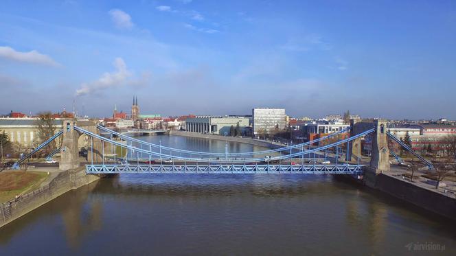 Wrocław widziany z lotu ptaka w obiektywie kamery bezzałogowych statków powietrznych