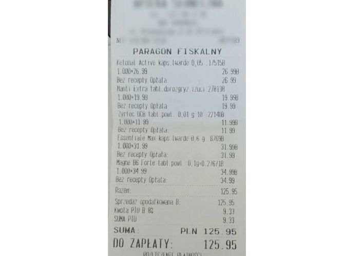 Paragony apteki