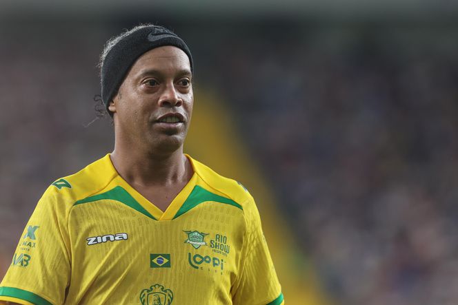 Ronaldinho na Stadionie Śląskim w meczu gwiazd Polska - Brazylia