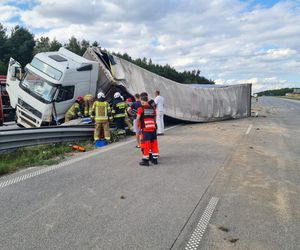 Wypadek na autostradzie A1 w miejscowości Brodowe (woj. łódzkie)