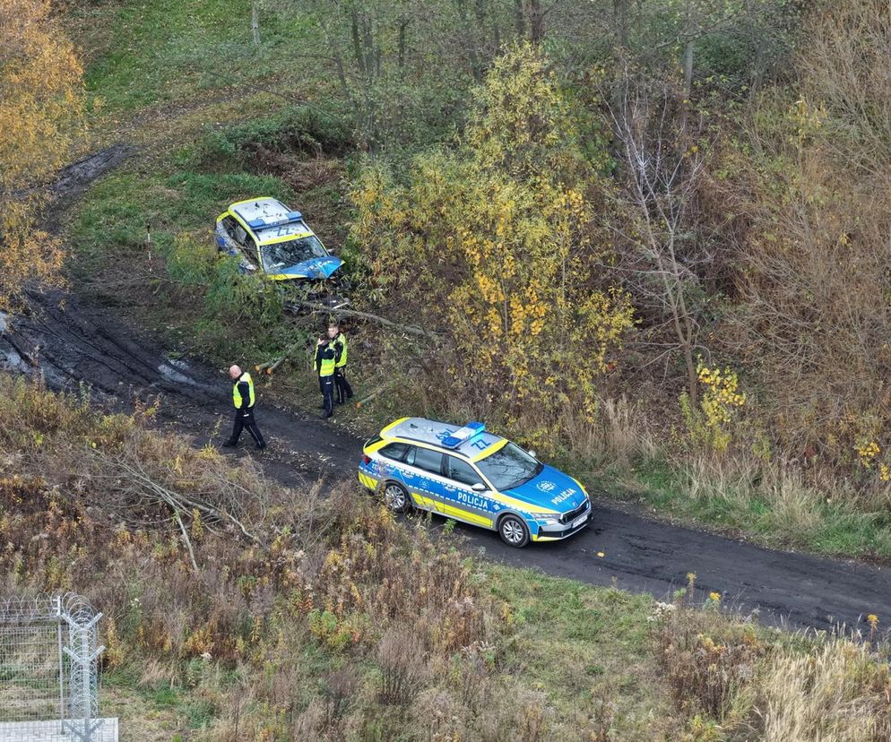 Pościg i wypadek w Pęcicach