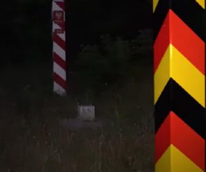 Karolina Pajączkowska na granicy polsko-niemieckiej
