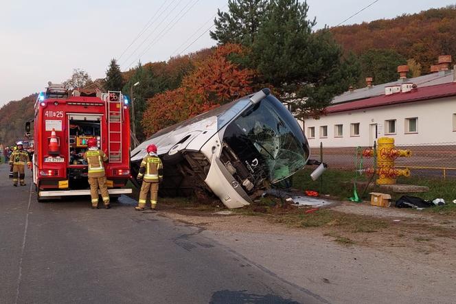 Grabownica Starzeńska. Wypadek autokaru [GALERIA]