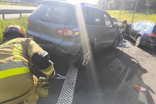 Wypadek na autostradzie A4 w Mysłowicach