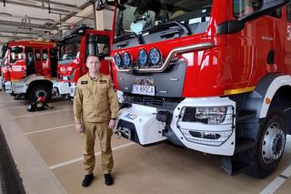 Michał Żal z Państwowej Straży Pożarnej w Staszowie
