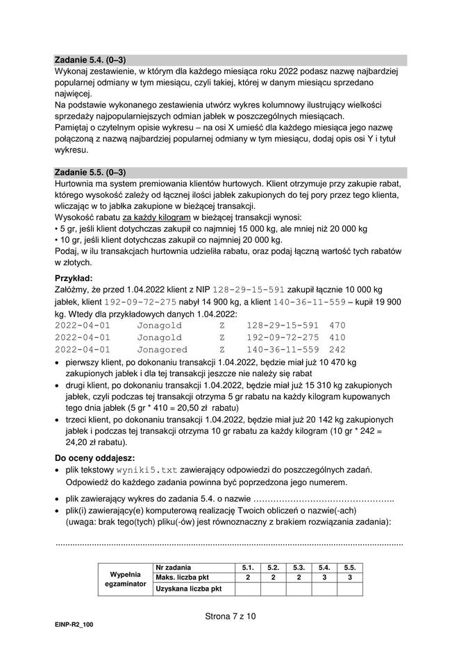 Matura 2024. INFORMATYKA poziom rozszerzony ARKUSZ CKE stara formuła 2015