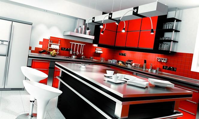 Fronty kuchenne - czerwona kuchnia