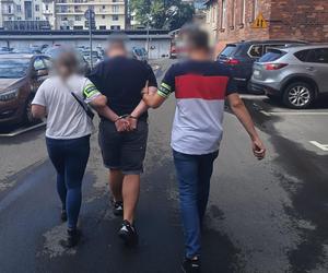 Zatrzymanie pseudokibiców po meczu Cracovii z Widzewem Łódź