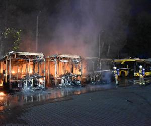 Pożar autobusów w Bytomiu. ZTM odwołuje kursy pięciu linii autobusowych