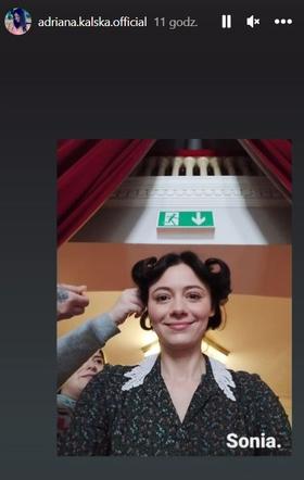 Adriana Kalska (Iza w M jak miłość) na planie filmu Falochron