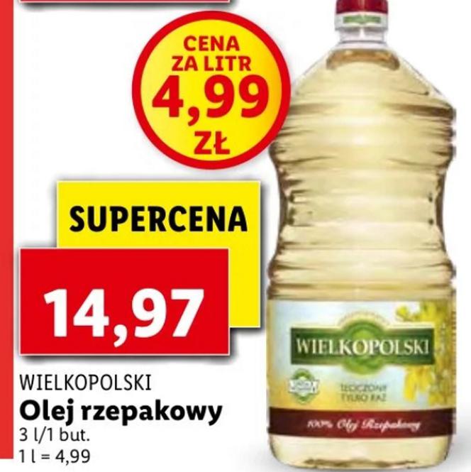 4,99 zł za litr oleju rzepakowego