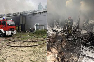 Kolejny pożar hali pod Warszawą. Wielki dym i ogień, w akcji strażacy