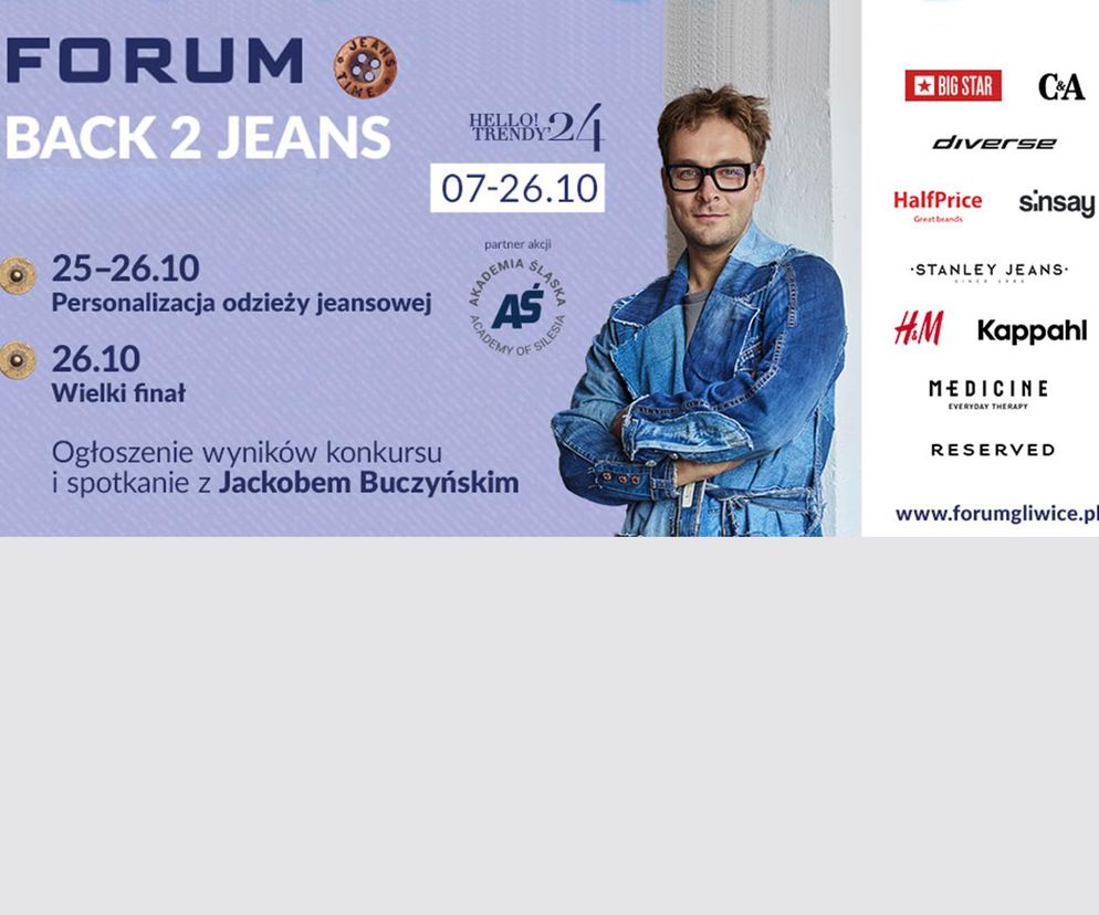 BACK 2 JEANS – Denimowa rewolucja w Forum! Spotkajcie się ze znanym projektantem mody!