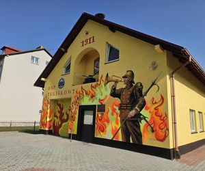 Niezwykły mural strażaków OSP w Tuligłowach