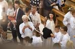 Pierwsza komunia święta syna Mateusza Borka
