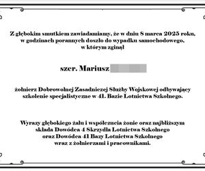  Lubelskie. Żołnierz zginął w tragicznym wypadku. Mariusz miał 32 lata. Pozostaniesz w naszej pamięci