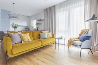 Wnętrze mieszkania w kolorach roku 2021. Przytulna i funkcjonalna aranżacja 