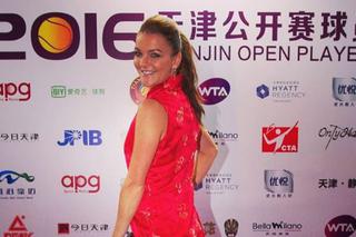 Agnieszka Radwańska na imprezie przed WTA Tiencin