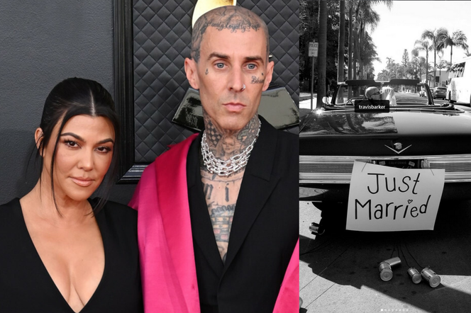 Kourtney Kardashian pochwaliła się zdjęciami ze ślubu. Para młoda wyglądała bardzo stylowo [GALERIA]