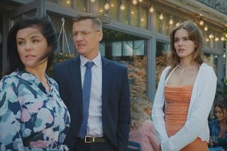 M jak miłość odc. 1834. Piotrek (Marcin Mroczek), Kinga (Katarzyna Cichopek), Franka (Dominika Kachlik)