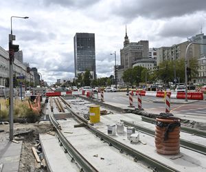 Remont torowiska na ul. Marszałkowskiej (sierpień 2025)