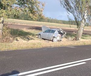 Śmiertelny wypadek pod Białą Podlaską. Opel wbił się w drzewo, kobieta zmarła w szpitalu