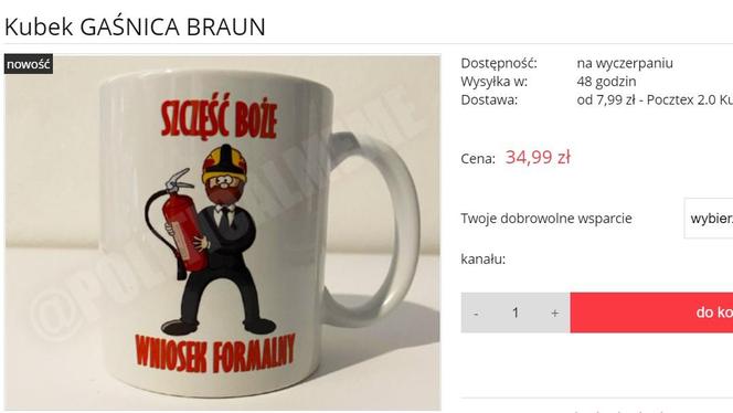 Allegro usuwa oferty gadżetów z Grzegorzem Braunem. W sieci pojawiają się ciągle nowe produkty
