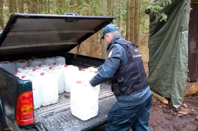 Królowy Most. Leśna bimbrownia zlikwidowana. Przepadło 200 litrów nielegalnego alkoholu