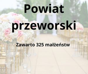 W tych powiatach na Podkarpaciu zawarto najwięcej małżeństw 