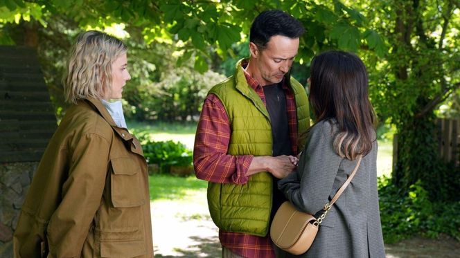 Barwy szczęścia odc. 3253. Janka (Oliwia Drożdżyk), Mariusz (Rafał Cieszyński), Kasia (Katarzyna Glinka)