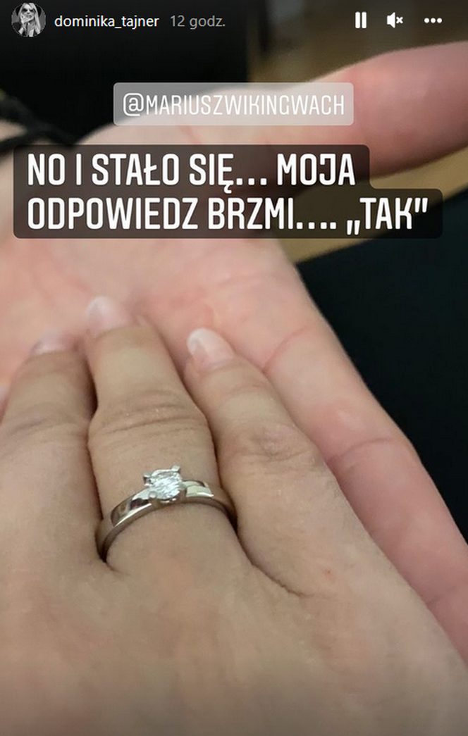 Dominika Tajner znowu się zaręczyła