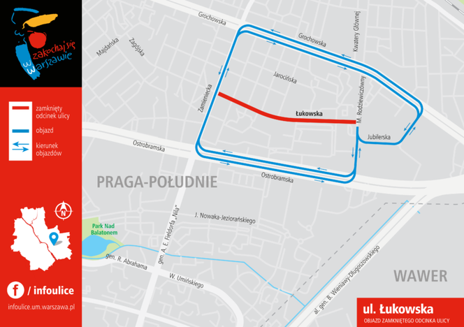 Ulica Łukowska pod frez