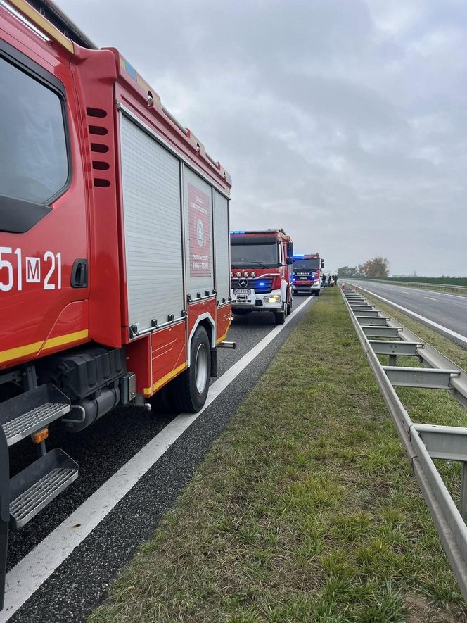 Wypadek busa na S7 pod Grójcem. 11 osób rannych, w akcji śmigłowiec LPR