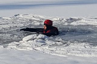 Pokazy ratownictwa lodowego na terenie kąpieliska Słupna w Mysłowicach