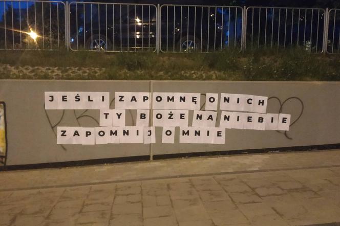 Białystok. Tajemniczy cytat z Dziadów na murze przy trasie niepodległości