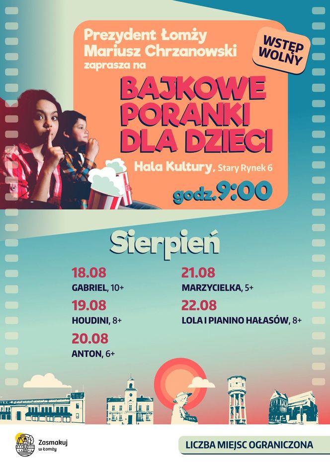 Bajkowe Poranki dla najmłodszych w Hali Kultury w Łomży. Sprawdź repertuar