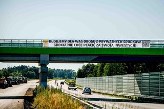 Baner zawieszony przez PRD Nowogard nad budowaną S3 został już zdjęty. Protest trwa