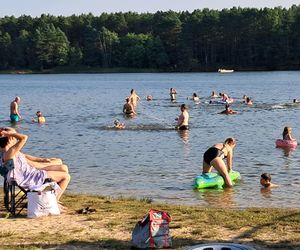 Plażowicze nad Lubianką
