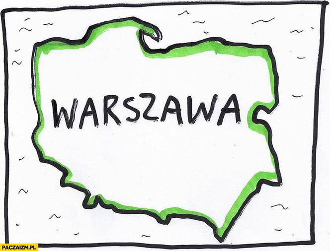 Internauci śmieją się z pomysłu powiększenia Warszawy