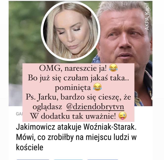 Agnieszka Woźniak-Starak odpowiedziała Jakimowiczowi