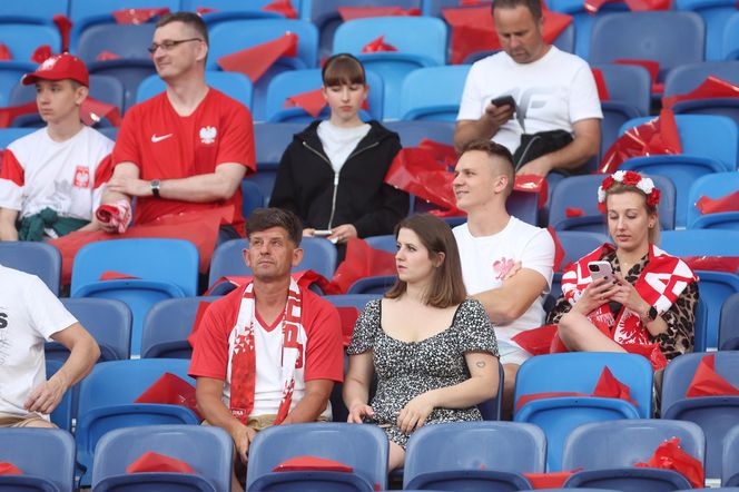 Kibice na meczu Polska - Mołdawia