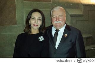 Lech Wałęsa i Maria Rosaria Omaggio